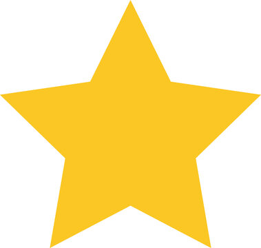 Star Shape. Star Icon. Yellow Star In Png. Rating Symbol