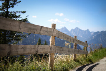 Zaun in den Bayrische Alpen