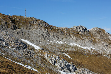 Hoch im Karwendelgebirge bei Mittenwald in Oberbayern