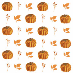 seamless pattern with pumpkins
