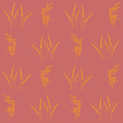 Fototapeta premium seamless pattern with leaves