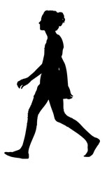 Fototapeta na wymiar Image of a Teenage Girl Model Walking