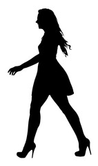 Image of a Long Legged Teenage Girl Model Walking