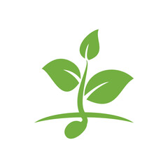 logo design for plant nursery, organic farming, christian organization. Tiny mustard plant emerging from seed.