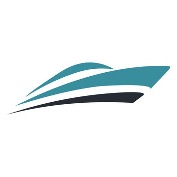 Speed boat logo design template ,Sea boat logo design concept ,Vector illustration