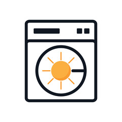 washing machine laundry outline icon vector Design for web,apps