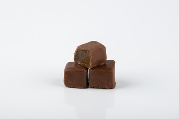 Turkish delight isolated on white background
