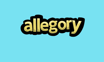 ALLEGORY writing vector design on a blue background