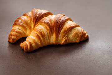 photo of croissant, a traditional french food item, breakfast
