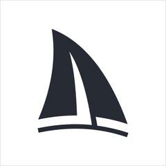 sailboat and feather logo concept template design vector, sailing logo, emblem, label vector template