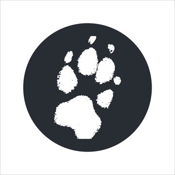 Fox paw footprint icon. Simple illustration of fox paw footprint vector icon for web