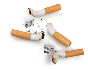 Cigarette butts Isolated
