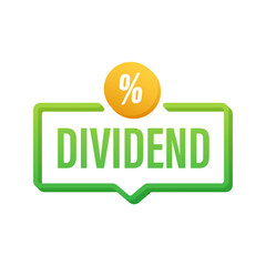Dividend stocks. Business financial investment. Public company payback profit. Vector stock illustration.