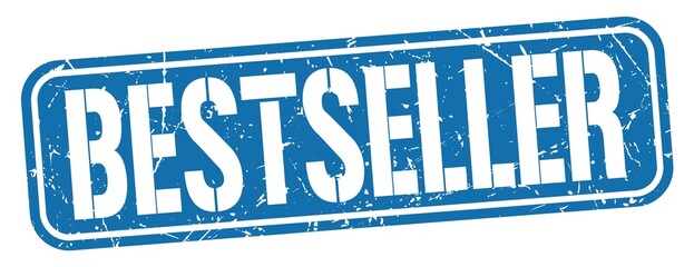 BESTSELLER text written on blue stamp sign.