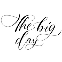 Obraz premium Hand drawn copperplate spenserian wedding lettering 