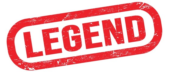 LEGEND, text on red rectangle stamp sign.