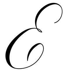 Hand drawn copperplate spenserian wedding alphabeth lettering 