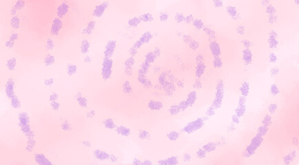 digital drawing spiral with strokes of purple color on a pink blurred background