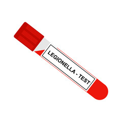 Legionella test symbol. blood sample for Legionella test - vector illustration