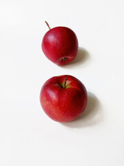 red apples isolated on white background