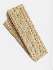 crispbreads on a white background