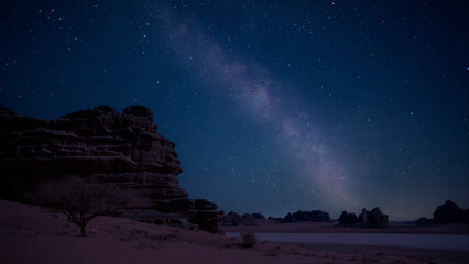 Milky Way in  Neom desert Saudi Arabia's 