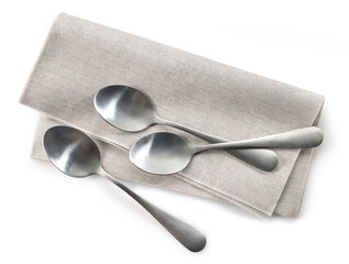 tea spoons and napkin