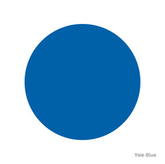 Fototapeta na wymiar Yale blue color dot vector icon. Blue vector dot.