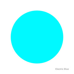 Electric Blue round vector icon. Electric Blue dot.