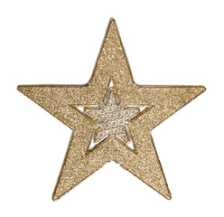 Shiny christmas star isolated on white