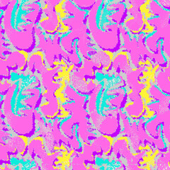 Fototapeta na wymiar Seamless abstract unique pattern with wave shapes, dots 