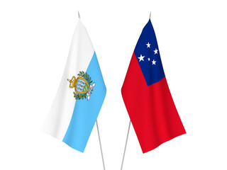 San Marino and Independent State of Samoa flags