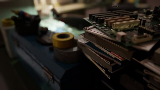 vintage shot of obsolete technology
