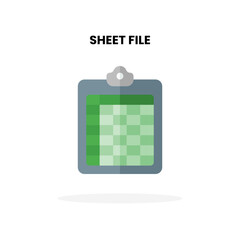Spreadsheet flat icon. Vector illustration on white background. Can used for digital product, presentation, UI and many more.