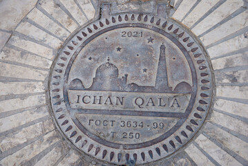 Road hatch in the old town of Ichan-Kala, Khiva, Uzbekistan