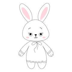 rabbit, hare sketch ,outline icon