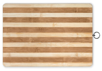 Wooden cutting board isolated on a white background