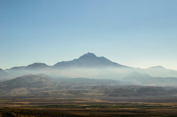 mountain landscape with clouds