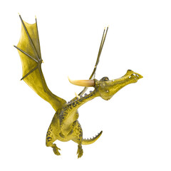 green dragon cartoon in a white background