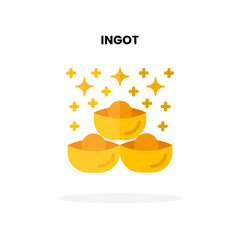 Ingots flat icon. Vector illustration on white background. Can used for digital product, presentation, UI and many more.