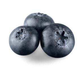 Fresh Ripe Blueberries isolated on white background