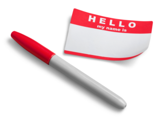 Name tag blank identity card isolated badge blank tag add text