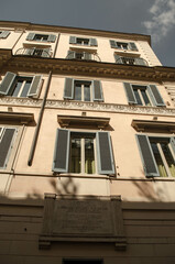 facade of an building with windows
