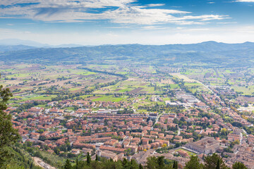 Fototapeta na wymiar The city of Gubbio in the province of Perugia in Umbria.