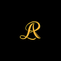 simple logo monogram initials R