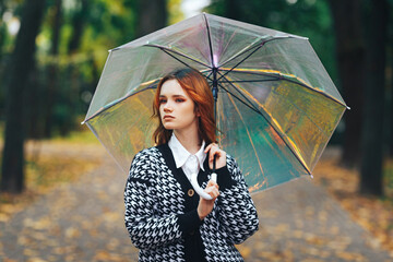 woman with umbrella