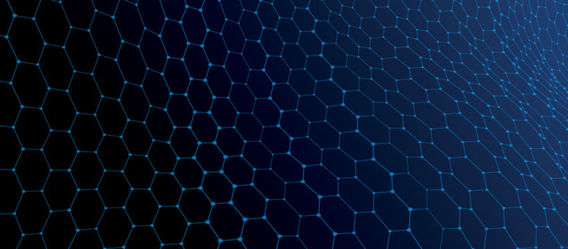 Futuristic hexagon background. Abstract technology background. Technology concept. Big data. 3d rendering. Technology background vector. Vector illustration.