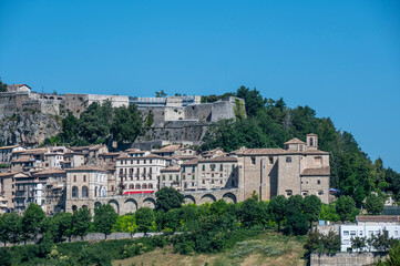 Obraz premium panorama of the beautiful village of Civitella del Tronto