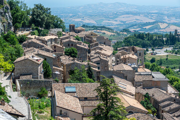 Obraz premium HIgh angle view of Civitella del Tronto