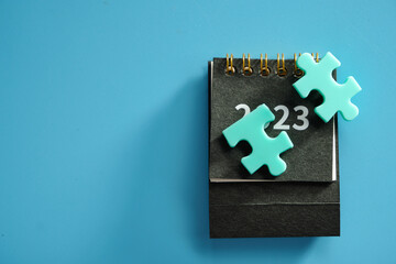 2023 desk calendar and jigsaw puzzle